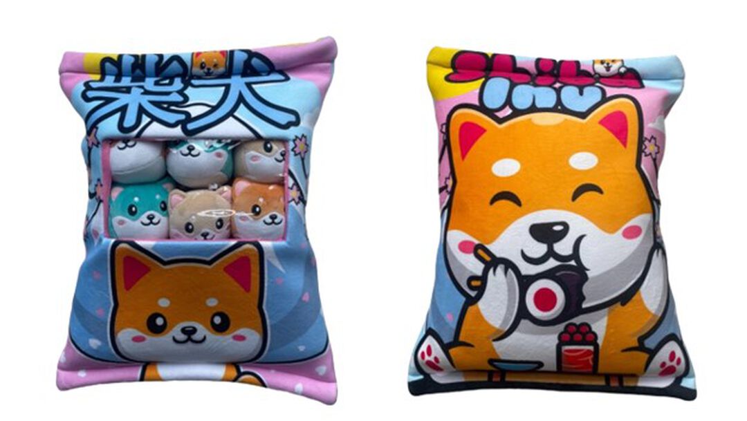Coussin | Coussin Shiba Inu Contenant 6 Mini Peluches